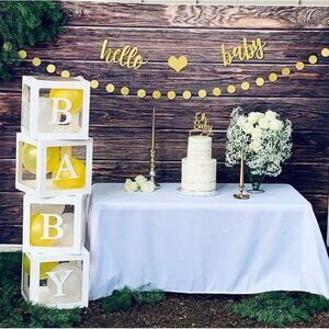 Gold Baby Shower Decor